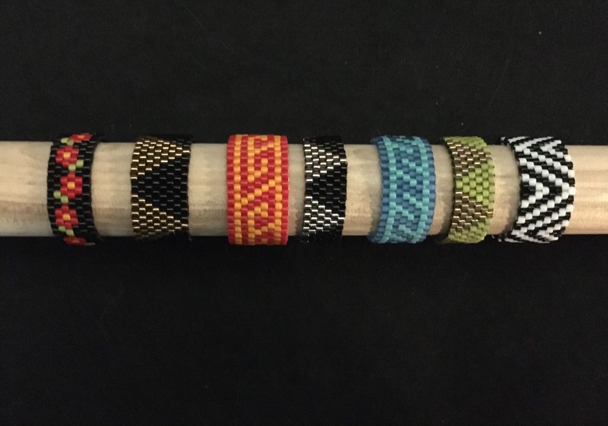 A21 and A22 Rings Peyote Style
