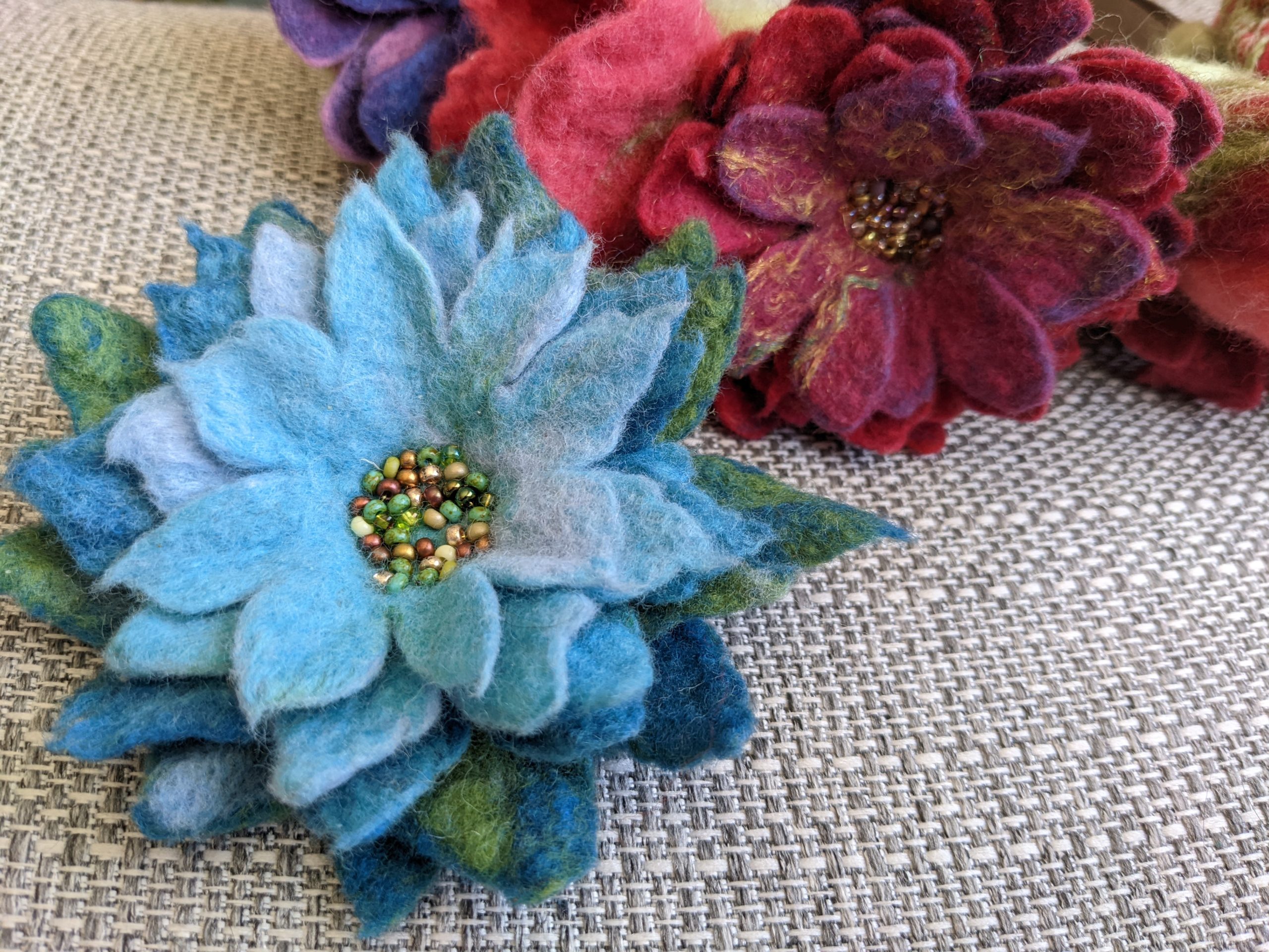 Felted Flower Adornment
