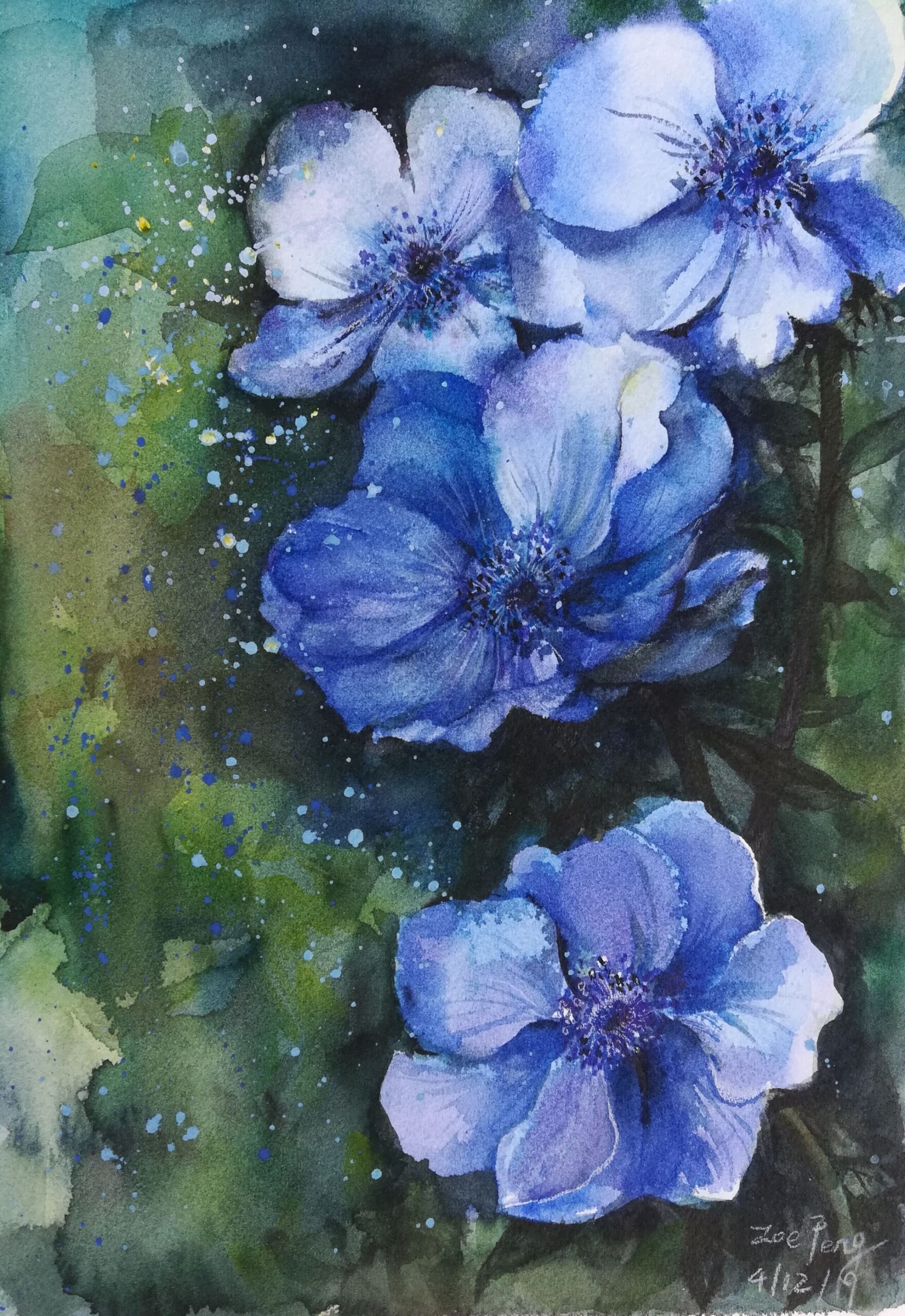 Feng_Watercolor Floral Painting
